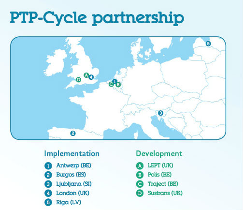 Map of PTP-Cycle partners