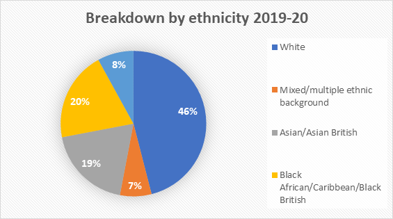 Apprenticeships by ethnicity 2020
