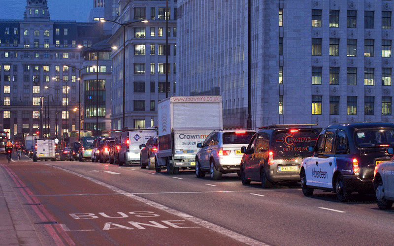 traffic flow in London