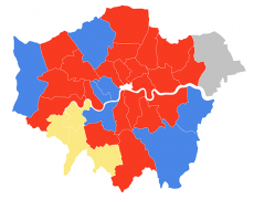 London boroughs political map